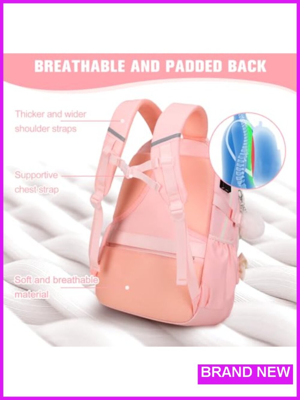 Kids Backpack with Lunch Bag & Pen Case - USB Charging Port - Picture 5 of 5